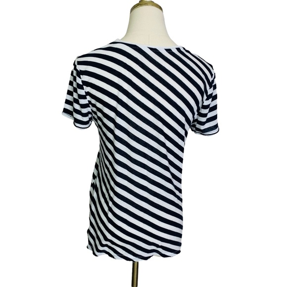 Rag & Bone Linen Blend Striped Knit Top MEDIUM 3190 - Picture 3 of 7
